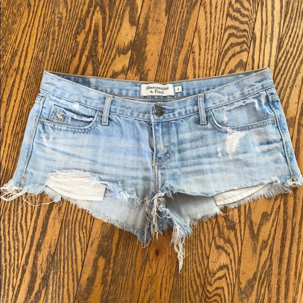 Abercrombie low rise denim shorts
